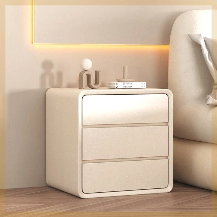 

Free installation bedside table Modern simple small cabinet Solid wood locker Internet celebrity bedside table Simple bedside st