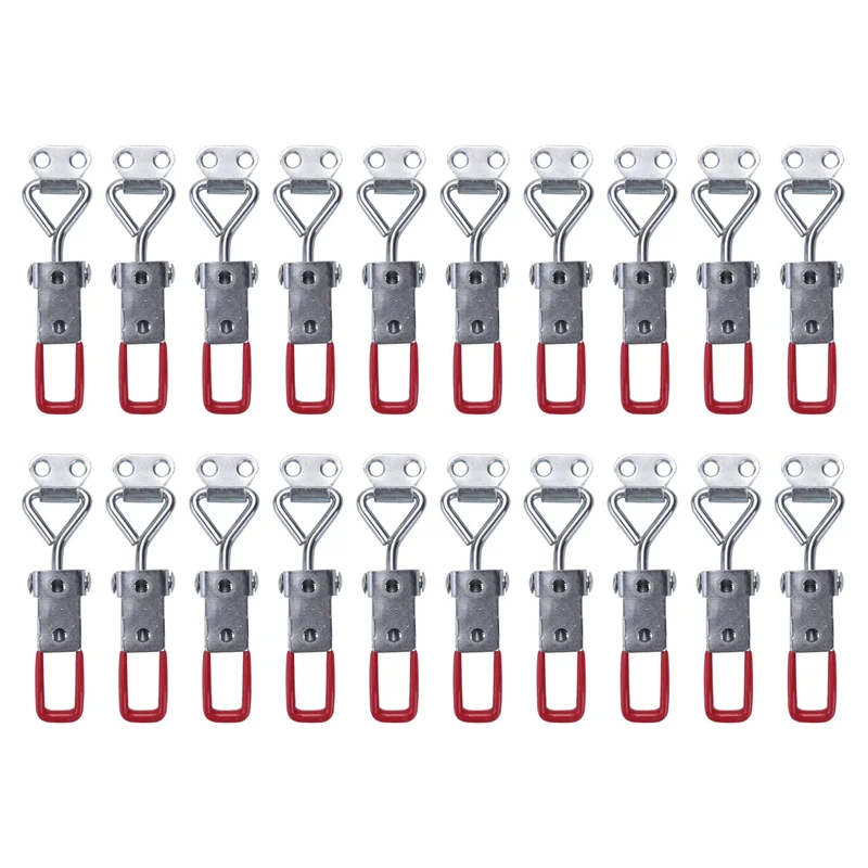 A11E-20 Pack Adjustable Toggle Latch Clamp 4001, 330 Lbs Holding Capacity, Heavy Duty Quick Release Pull Latch Toggle Clamp