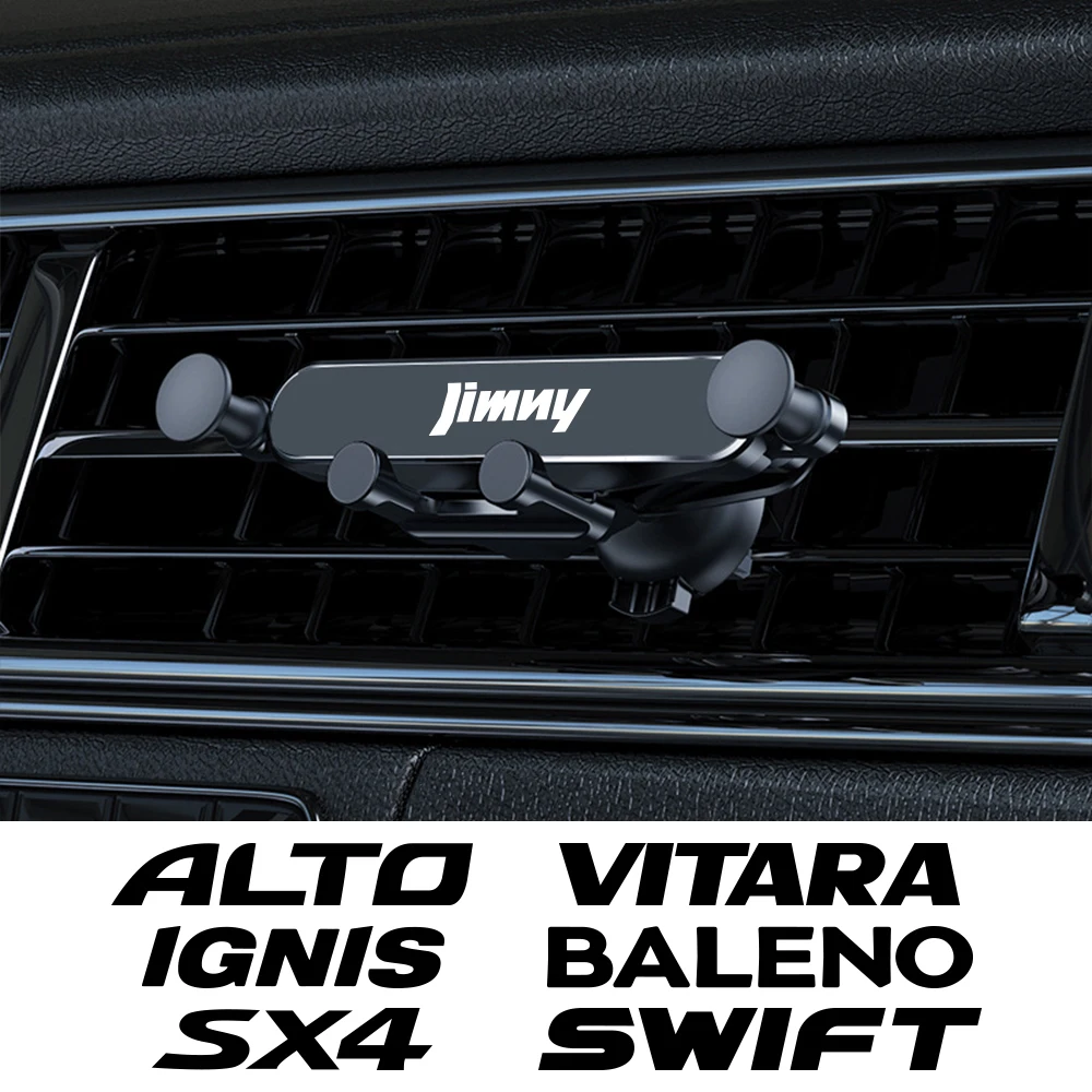 Soporte de teléfono de gravedad para coche, accesorio para Suzuki Jimny Swift Vitara Ignis Alto Baleno SX4 Samurai s-cross Celerio Ertiga Ciaz Equator Hustler