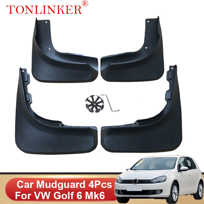 

TONLINKER Car Mudguard For Volkswagen VW Golf 6 Mk6 2008-2013 Front Rear Mudguards Splash Guards Fender Mudflaps 4Pcs Accessorie