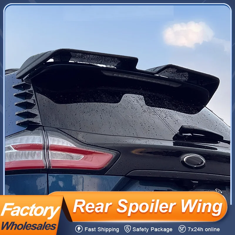 Für Ford Edge 2015 16 17 18 19 20 21 Heckdach-Kofferraumdeckel Auto-Spoiler Flügel Seitenspoiler ABS Schwarz Carbon Außenzubehör
