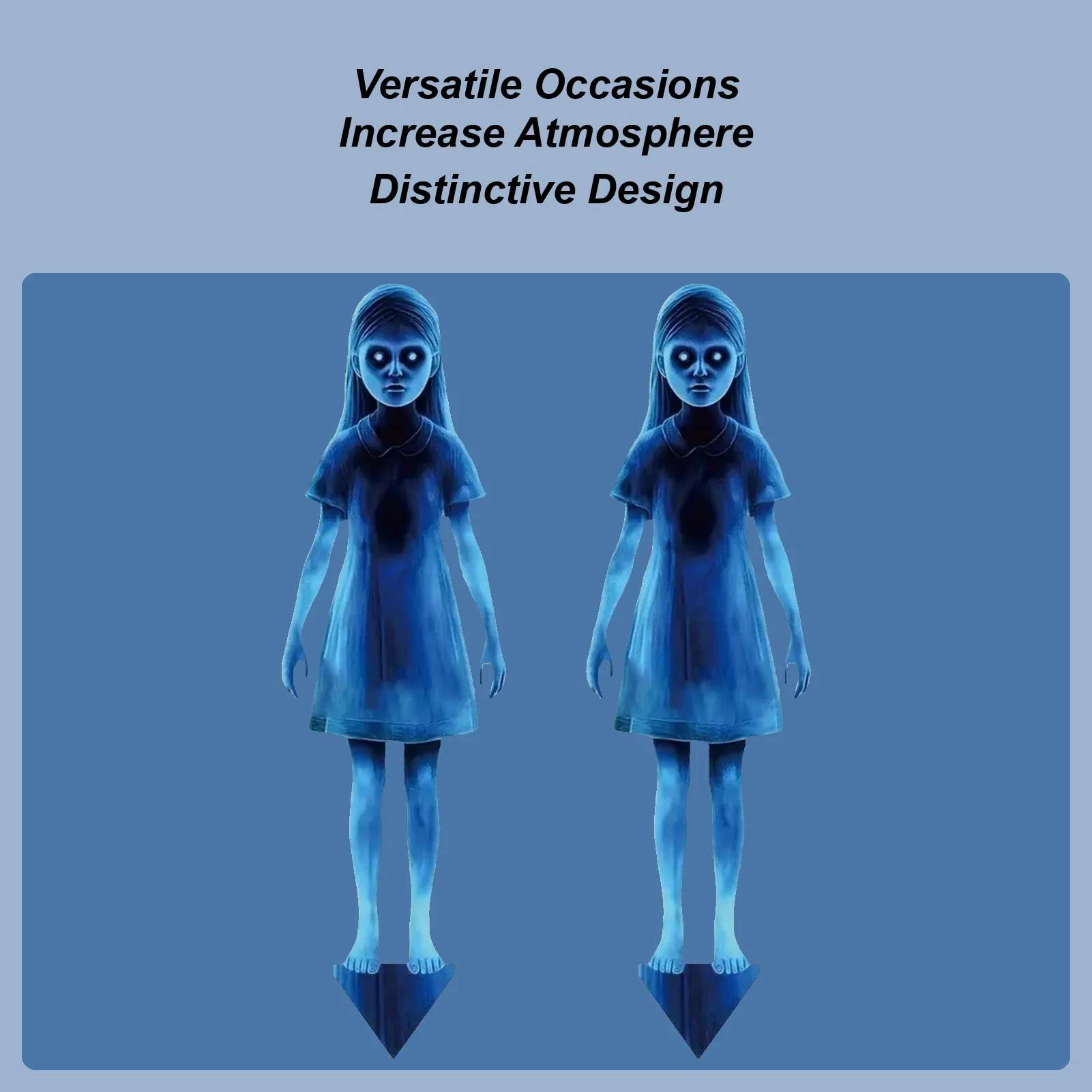

Двойной призрачный садовый кол, жуткий карнавальный тематический орнамент для газона, декоративное уличное искусство для двора для патио и сада