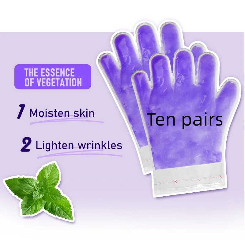 Microwave Heated Paraffin Bee Wax Hand Mask and Pedicure Hand Mask Sheet Whitening Moisturizing Socks Paraffin Wax Hand 10pairs