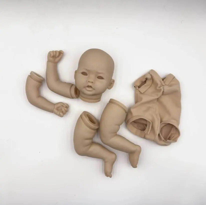 NPK 20inch Unfinished Unpainted Reborn Doll Kit PingPing Asian Baby Lovely DIY Doll Parts view 5