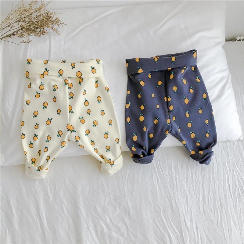 Cotton Warm High Waist Pants+Long Sleeve O-neck Top Sets Toddler Underwear Suits Baby Girls Boys New Cute 0-3years Pajamas