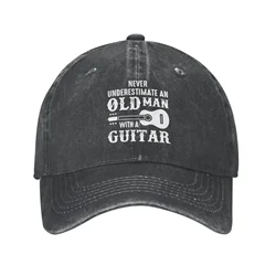 Funny Hat Never Underestimate an Old Man with A Guitar Hats Men Baseball Cap Cute Caps