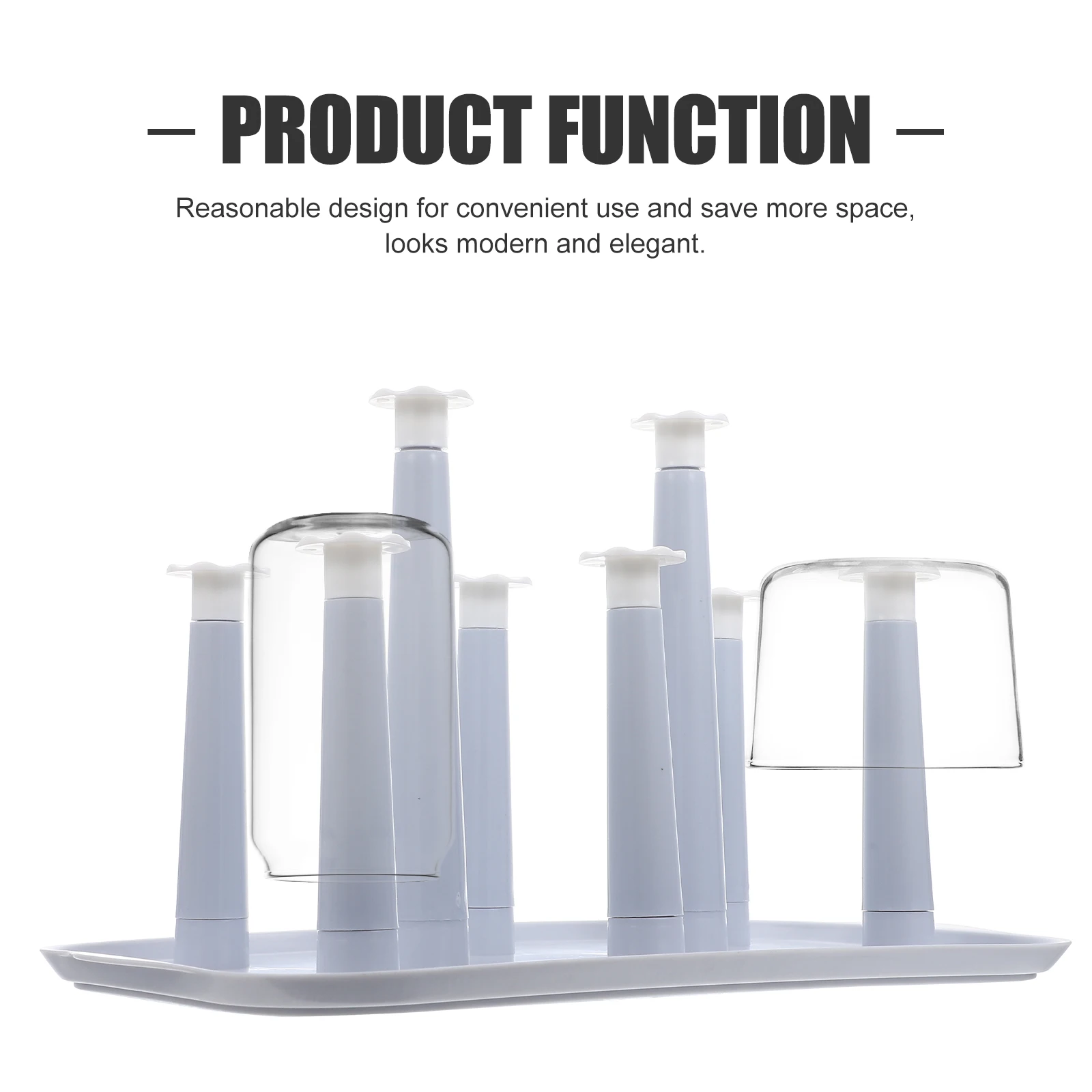 

Household Plastic Cup Draining Rack Water Bottle Stand Glasses Storage Holder Drying Tumbler Rack Organizer Kitchen Accessories