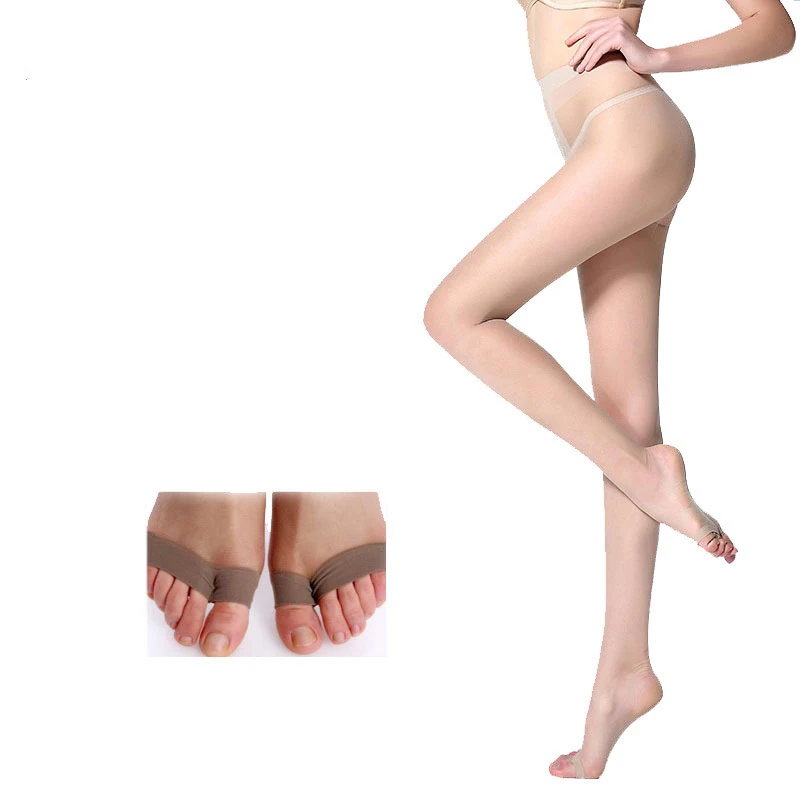 

Summer 15D Ultra-Thin Solid Color Women's Open Toe Pantyhose Hottie Sexy Silky Smooth Nylon Seamless Silk Stockings Tights