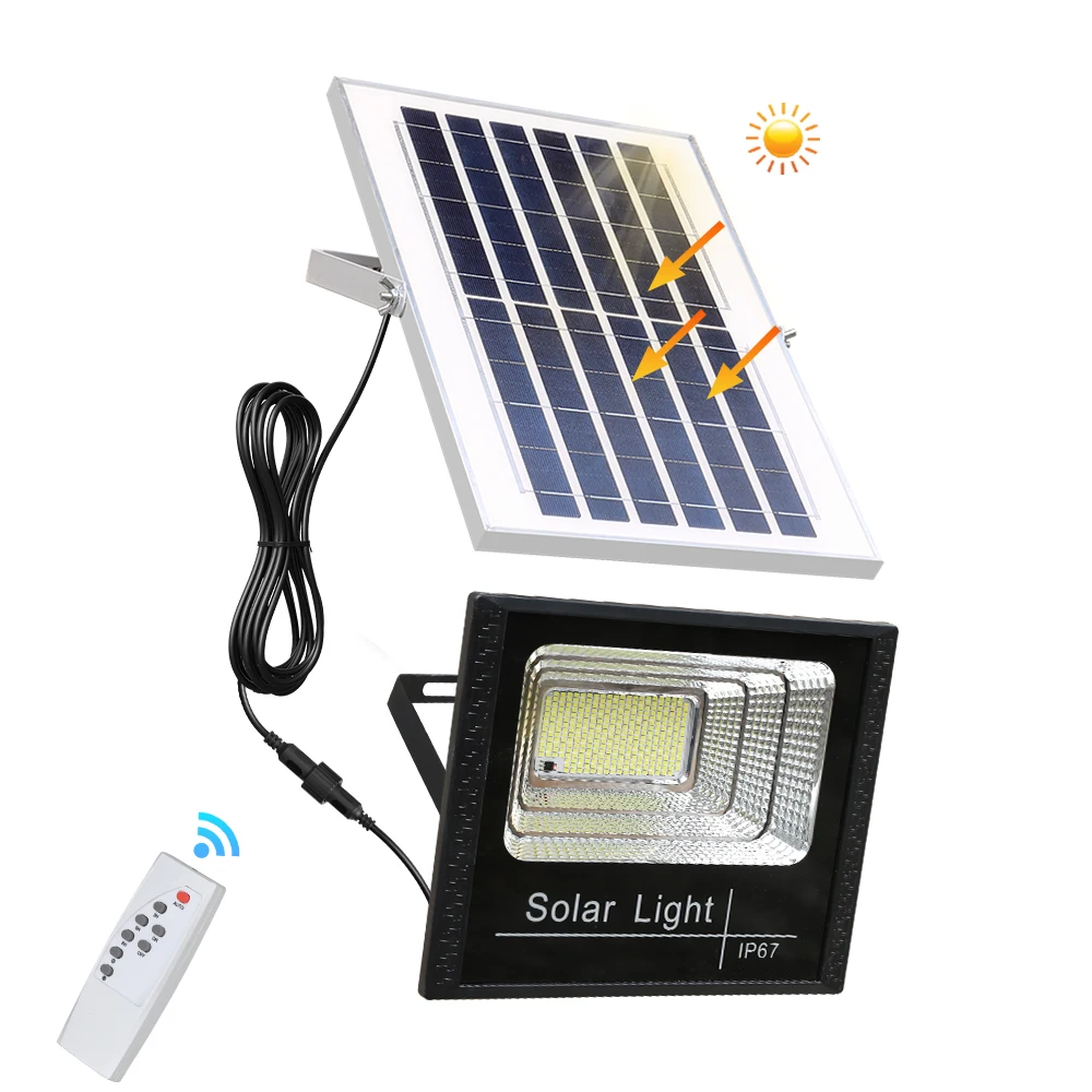 Luz solar led luzes de inundação ao ar livre refletor solar holofotes 50w 100w 200w 300w 500w com