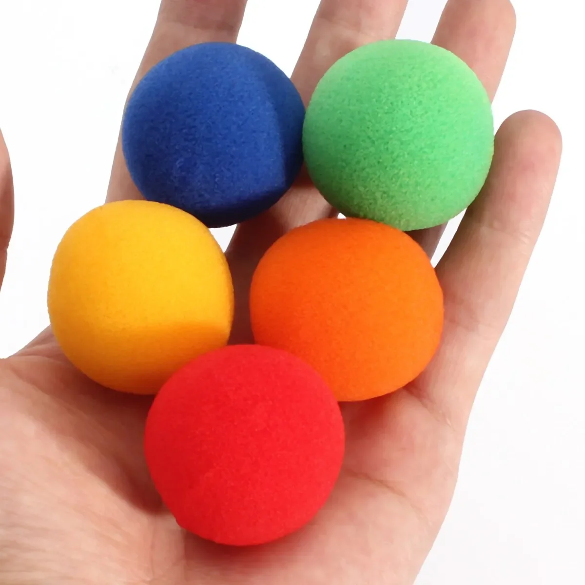 5pcs/set Close Up Magic Street Classical Comedy Trick Soft Sponge Balls 3.5cm Medium size