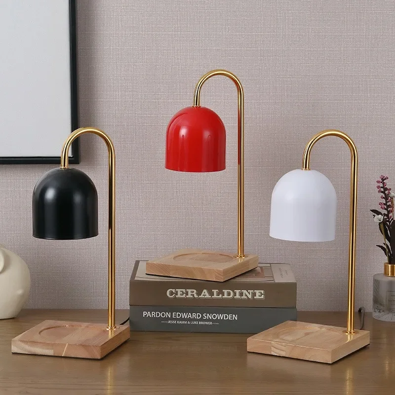 Aromatherapy Candle Lamp Retro Nostalgic Marble Molten Wax Lamp Household Creative Plug-in Dimming Candlestick Desk Lights
