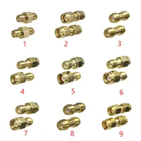 3x 5x 10x Connector Adapter SMA RP-SMA to SMA RPSMA Male Plug & Female Jack Straight RF Coaxial Converter New Brass
