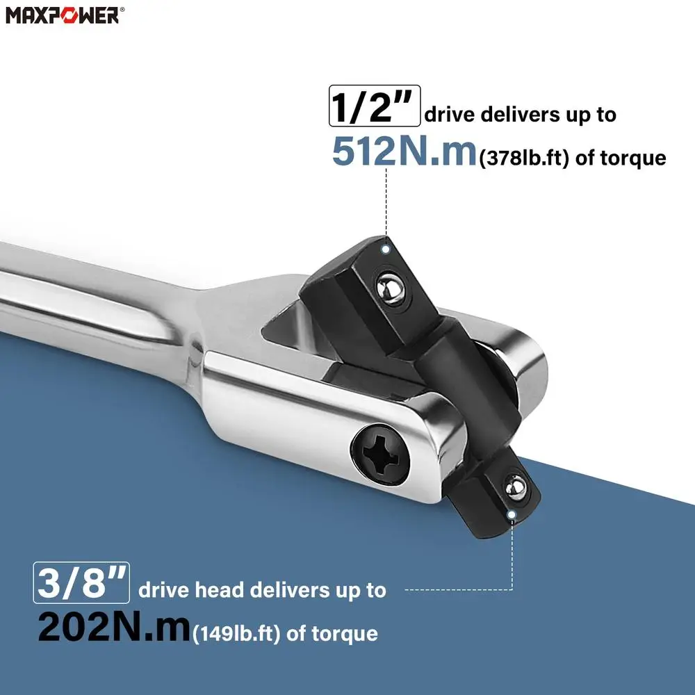 3 قطع مجموعة قواطع محرك مزدوج 1/2 بوصة و3/8 بوصة مع رؤوس دوارة 18 بوصة 15 بوصة 10 بوصة شديدة التحمل وعملية تعمل غير قابلة للانزلاق