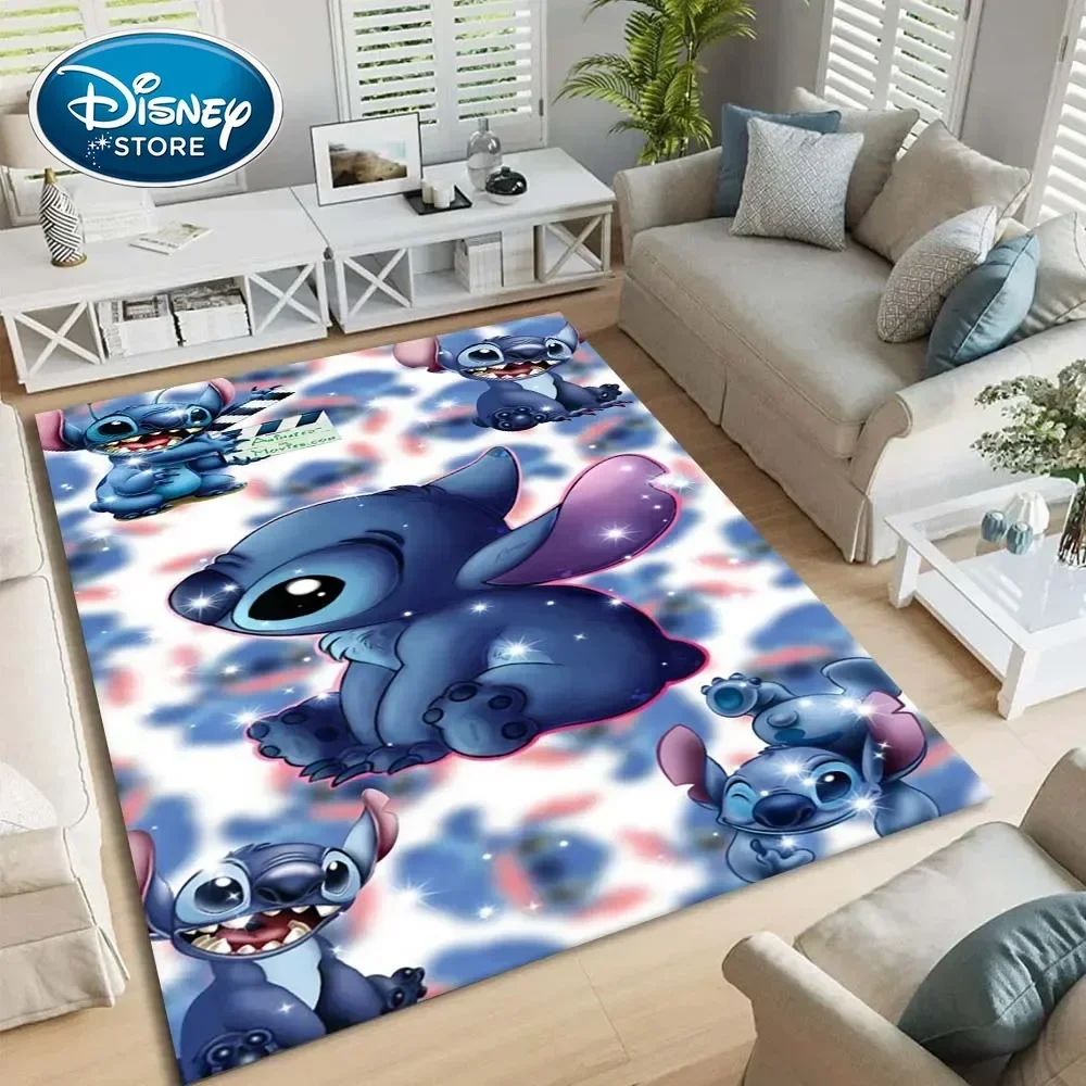 Disney Stitch Pattern Carpets and Rug For Livingroom Bedroom Bathroom Hallway Soft Carpet Home Children's Room Floor Mat