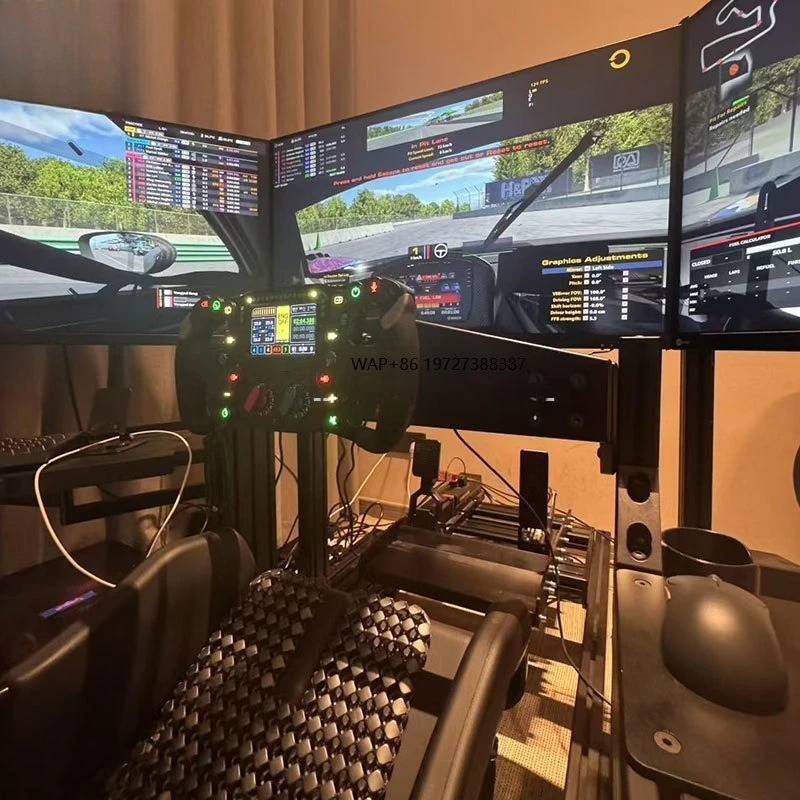 Most Popular Realistic Motion Simulator Steering Wheel Aluminum Sim Racing Wheel for Professional Driving Training Simulation