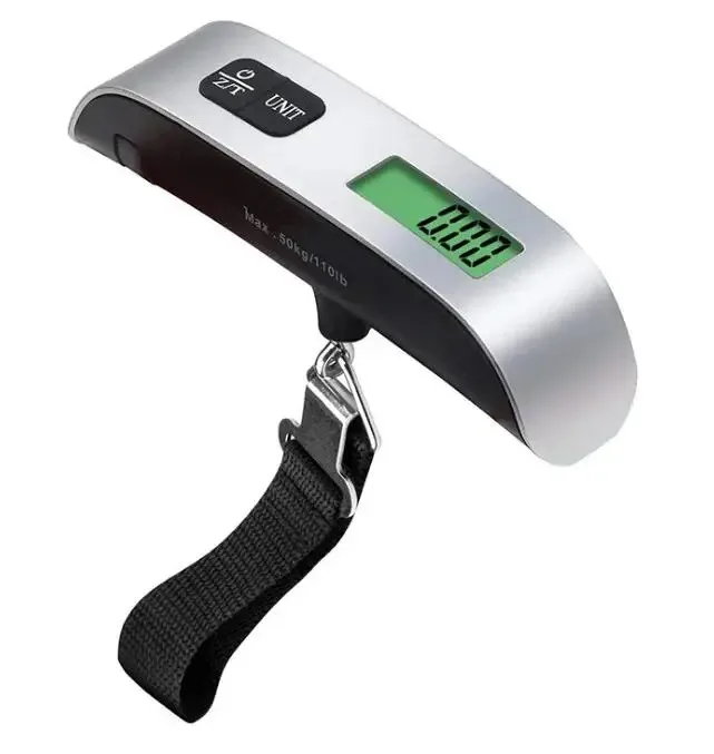Bagageweegschaal 110lb 50kg Digitale draagbare hangende bagageweegschaal voor reiskofferweegschaal