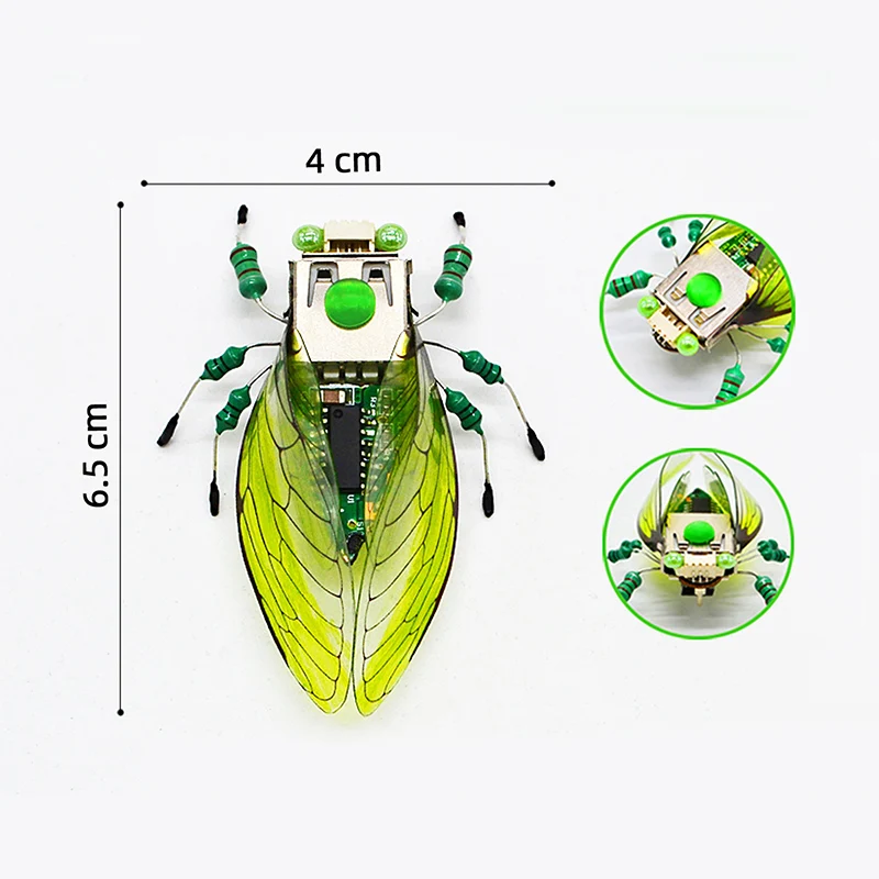 Modelo de cigarra, maquinaria de Metal, rompecabezas, juguetes científicos para niños, Kit de aprendizaje tecnológico STEM DIY, juguetes educativos
