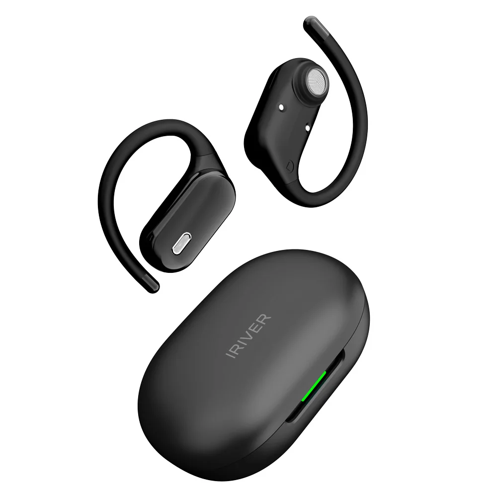Iriver Iow-A96 سماعة لاسلكية تعمل بالبلوتوث سماعات إلغاء الضوضاء مشبك الأذن مفتوح صالح خارجي للحد من الضوضاء ثقوب تلقائي التحكم باللمس