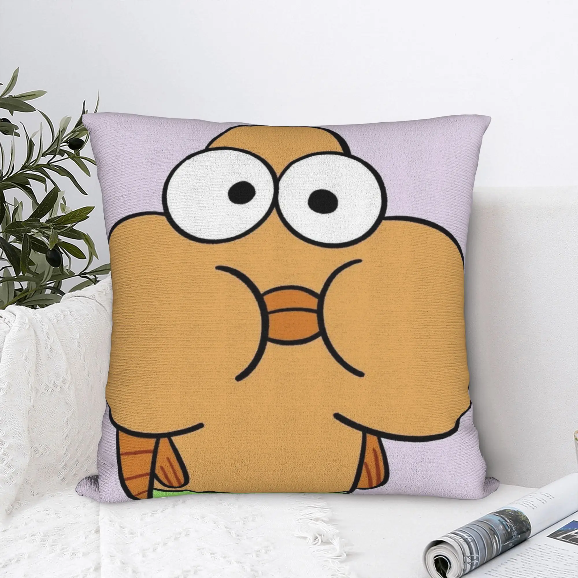 Bikinis Bottom Buddies Funny Fish Square Pillow Case  Cushion Cover Funny Zippered Decor Pillowcover for Sofa 45*45cm
