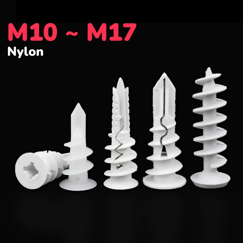 

Yiqianyuan Nylon Gypsum Board Expansion Screw In Aircraft Expansion Pipe Plug M10 M12 M13 M14 M15 M16 M17