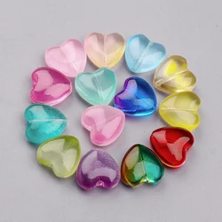 20pcs 12x12mm Charms Heart Shape Mixed Multiple Colors Lampwork Beads Glass Beads For DIY Bracelet Jewelry Making Accessories