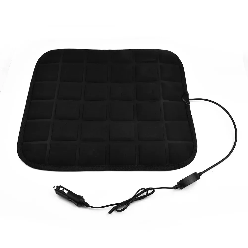 Car Seat Heated Cover 12V Electric Heating Pads Front Seat Cushion Adjustable Temperature Universal Winter Auto Seat Warmer Pad