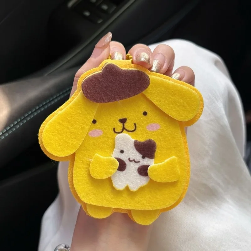 Neue Pompom Purin Vliesstoff Schlüsselbund Anime Action-figuren Anhänger Waren Nettes Spielzeug Schlüssel Taschen Dekoration Modell Weihnachten Geschenke