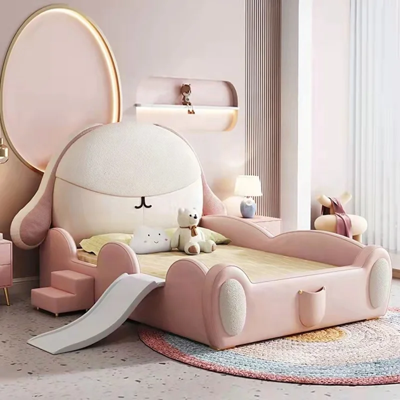 Promoção de fábrica crianças princesa cama de alta qualidade móveis crianças cama estofada para o quarto