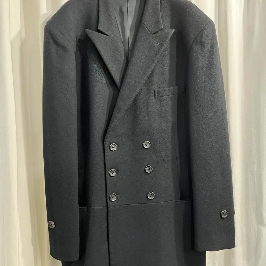 

TOP-YAMAMOTO ® Double-breasted men's mid-length business casual jacket, Slimming overcoat