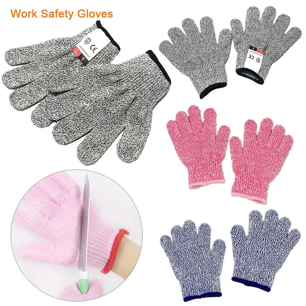 Lever 5 Child Anti-cutting Gloves Wear-resistance HPPE Work Safety Gloves Hands Protection Elastic Protective Mittens Gardening