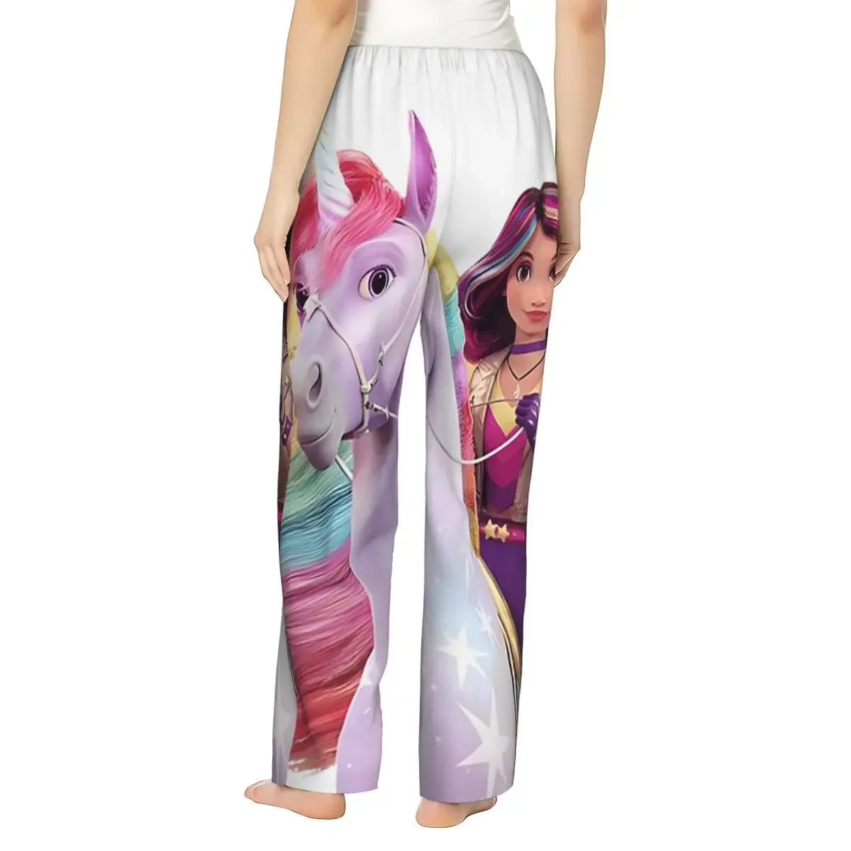 Custom Unicorn Academy Sophia Wildstar Women Pajama Pants Lounge Sleep Sleepwear Bottoms with Pockets