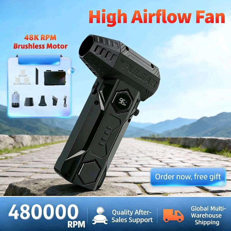 

X11Pro Turbo Jet Blower 480000 об/мин Мощный воздуходувка Бесщеточный двигатель Турбовентилятор Скорость ветра 74 м/с 10000 мАч Souffleur Air Puissant