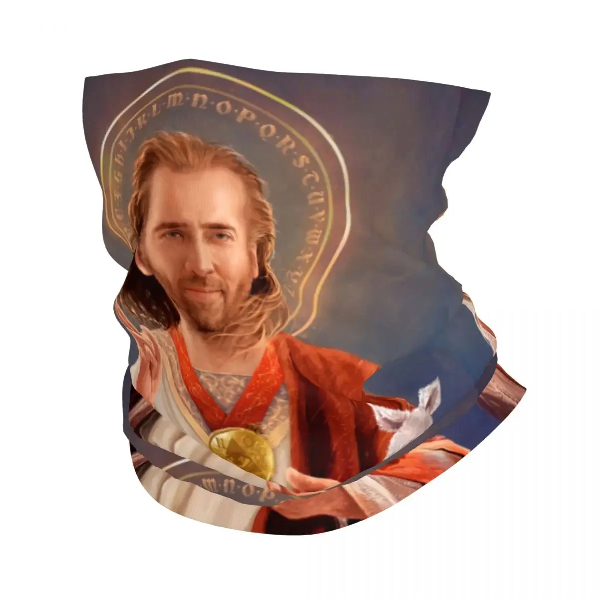 Saint Nicolas Cage Winter Headband Neck Warmer Women Men Ski Hunting Tube Scarf Funny Meme Face Bandana Gaiter