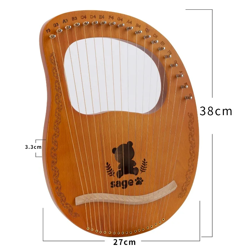 

19-Tone lyre, easy to learn for beginners, harp 19-string harp