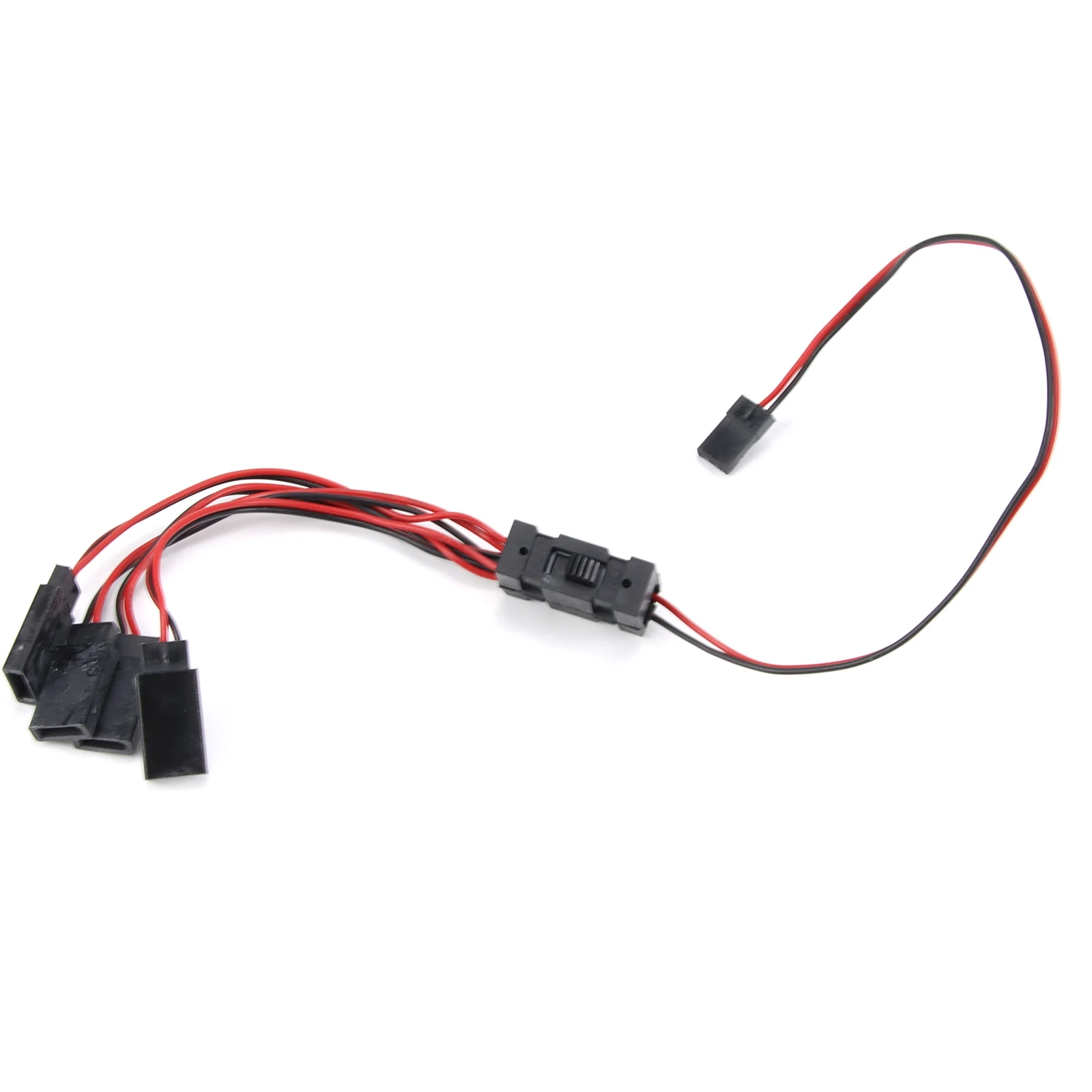 4-way LED Light Split on/off Controller Switch Y Cable for 1/10 TRX-4 SCX10 RC Crawler Wire Splitter for rc cars replacement