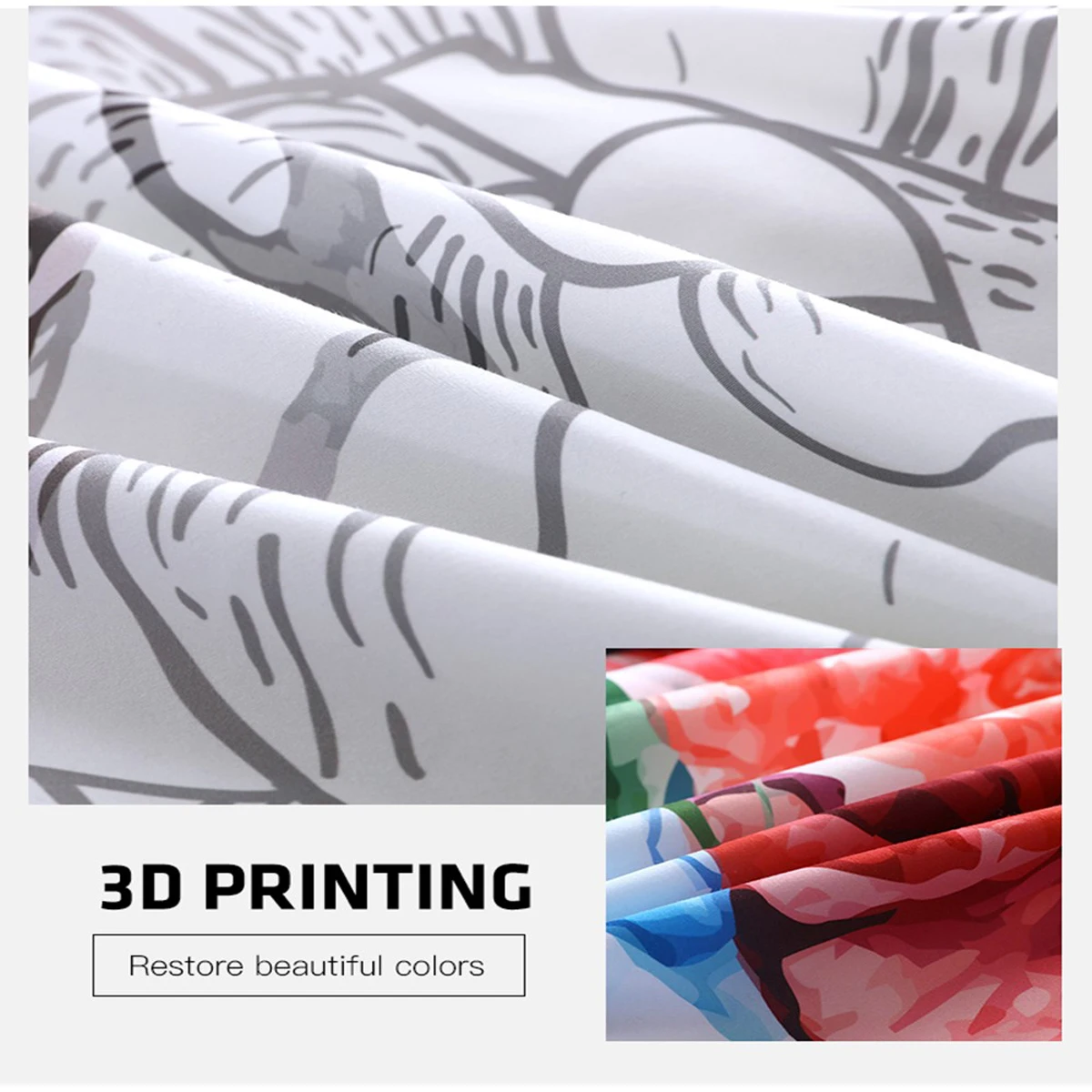 3D Digital Printing Fashion Design Colourful Woods Bedding Set, Queen Size Duvet Cover Set