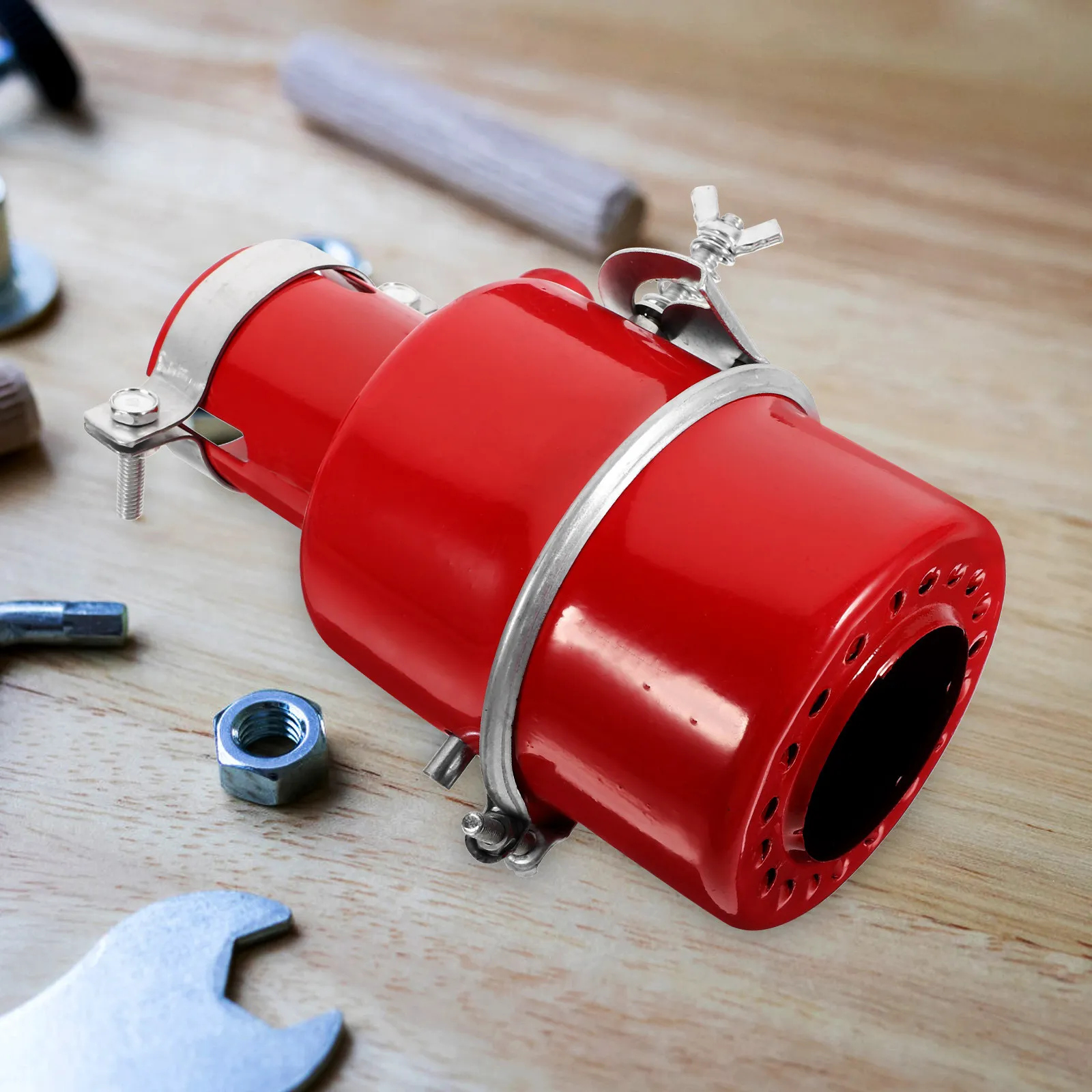 Fireproof Exhaust Tube Spark Arrestor Clamp Mount Versatile Spark Arrestor for Automobile Motorcycle Scooter Chemical
