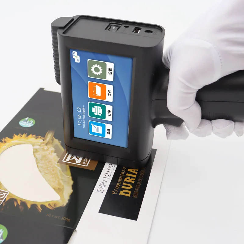 Hand touch screen Handheld intelligent inkjet date printer for Plastic bags