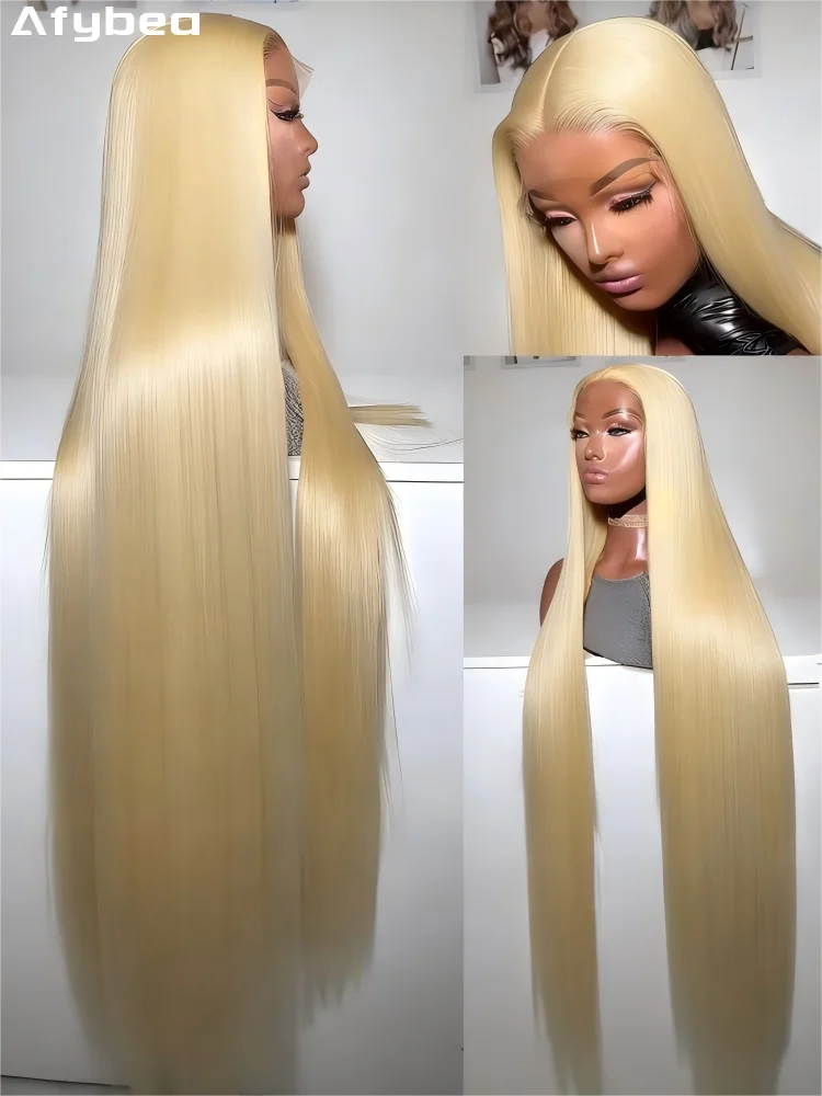 

Blonde 613 Lace Front Wigs 13X6 Hd Lace Wig Brazilian Straight Human Hair Wigs 100%Human Hair Quality Preplucked 40In For Women