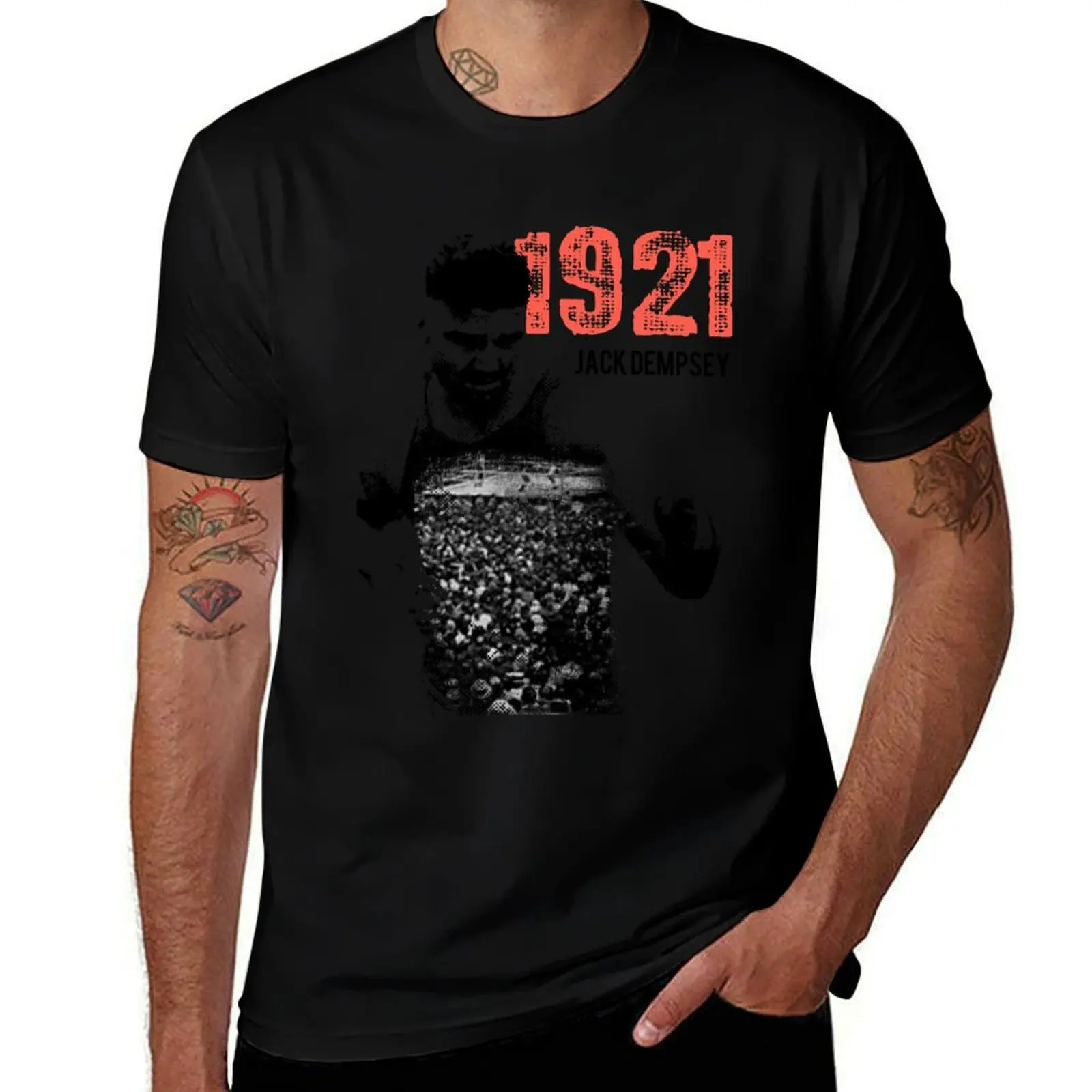 Jack Dempsey.Vintage Boxing. 1920s T-Shirt Lightweight Sport Basic T-Shirt