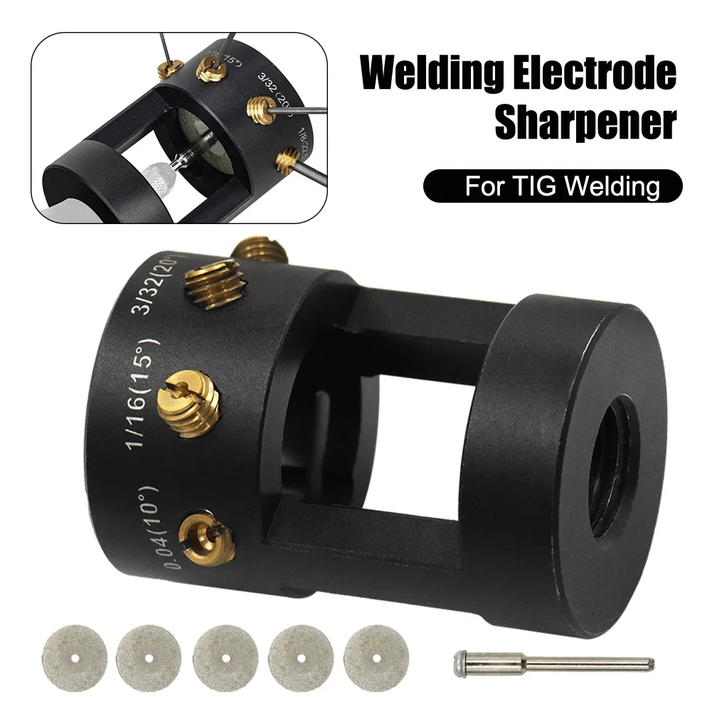 Tungsten Electrode Sharpener Grinder Head TIG Welding Tool with Cut-Off Slots Multi-Angle 0.04