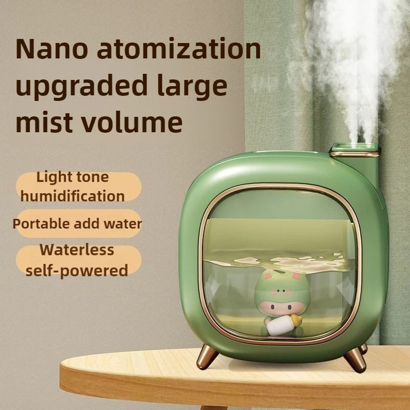 Multifunctional Humidifier Plug-in 500mL Small Mist Volume Household 2.8W Silent and Cute Aromatherapy Humidifier Dual Spray