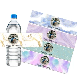 30PCS/lot Personalized Water Bottle Labels Wraps Birthday Wedding Baby Shower Custom Wraps with Photo Labels Stickers