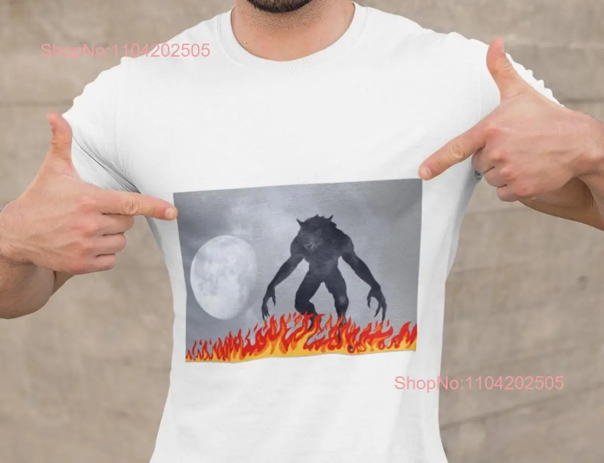 Softstyle T Shirt werewolf fire DTG with Unique Design attractive printing technique for buyers looking original gifts