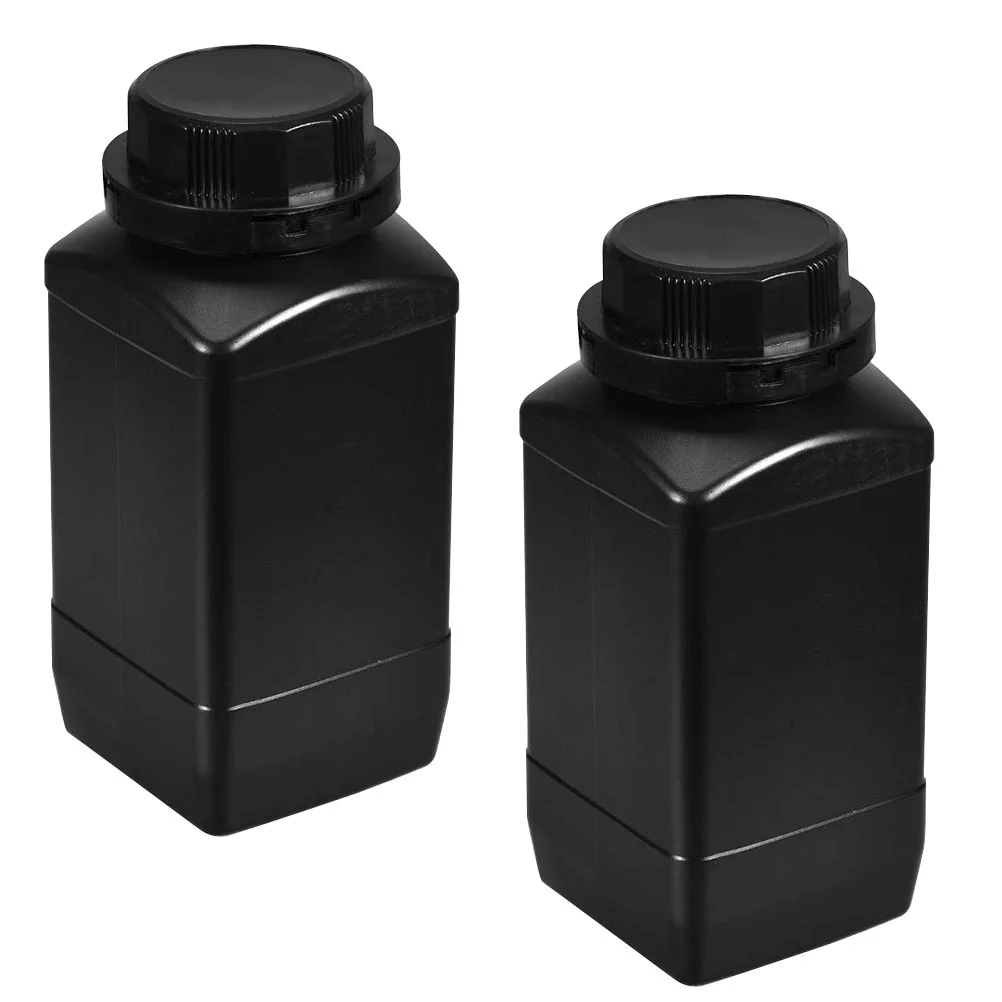 Water Sample Bottles Big Mouth Square Sealing Graduated Lab Black 1000ml Chemical Reagent