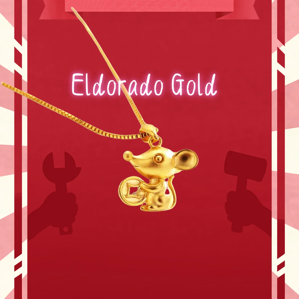 

AU999 Gold Necklace Womens Japanese and Korean Fashion Jewelry 24K Pure Gold Clavicle Chain Money Mouse Pendant Birthday GiftVal