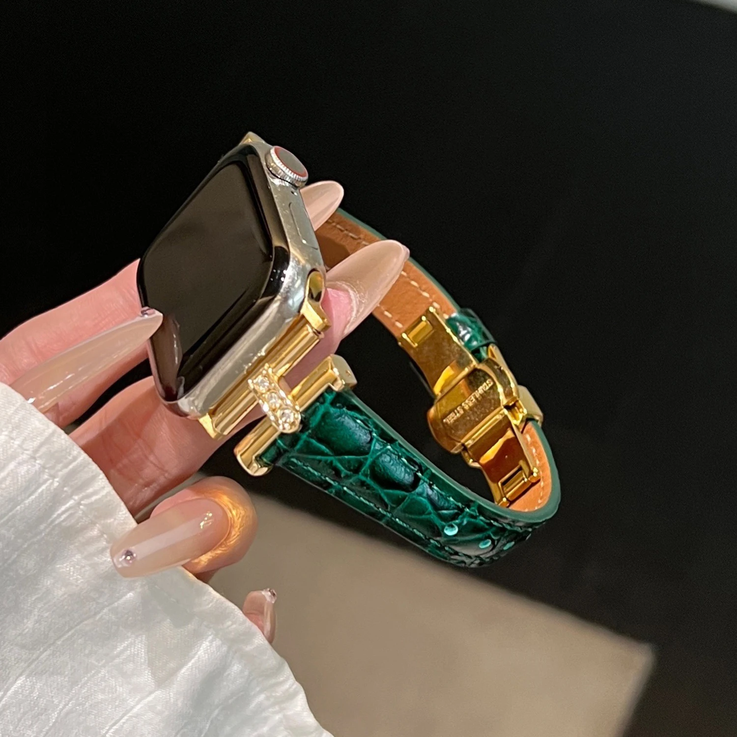 Luxury strap for Apple Watch Ultra 49mm strap 42mm 44mm 38mm 46mm S10 40mm model metal diamond strap for Iwatch 789se38mm