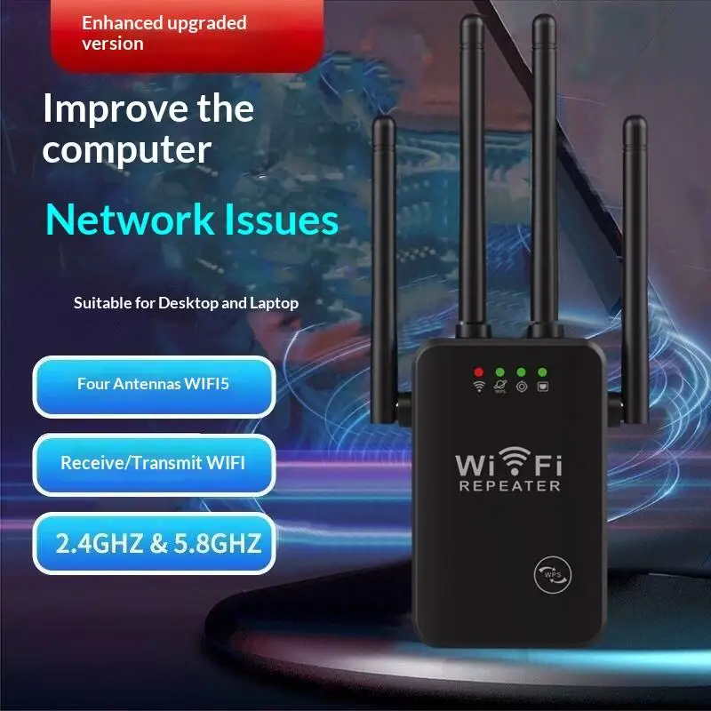 300Mbps WiFi Repeater Long Range Wifi Extenders Amplifier Signal Booster Antenna Repeator