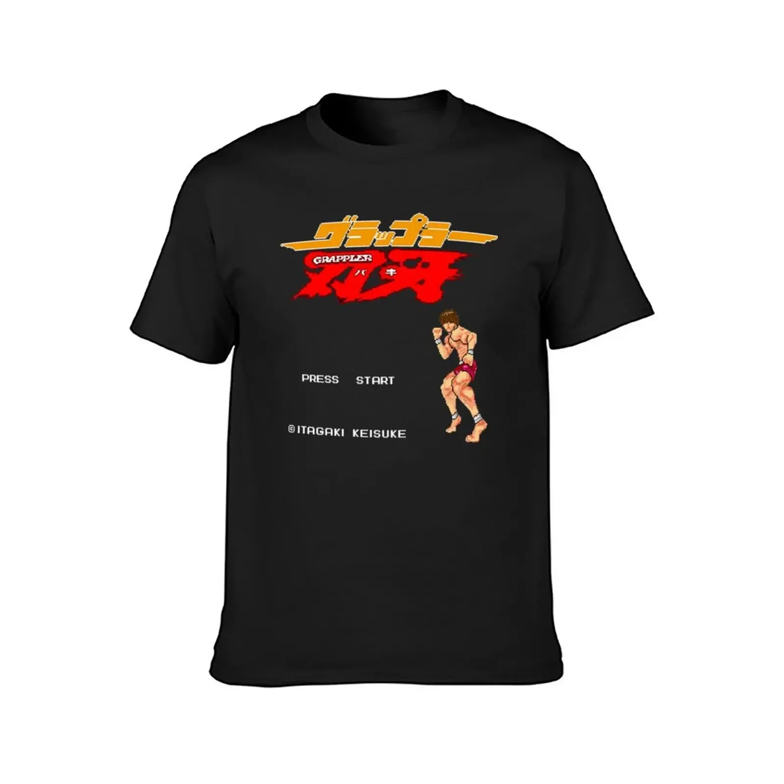 Baki the grappler 8 bit T-Shirt Aesthetic clothing tees vintage clothes cotton t shirt men