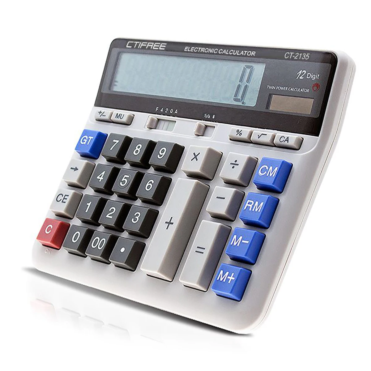 Multi-functional Scientific Calculator Electronics Desktop Calculators Dual Power 12 Digit Large LCD Display for Business School